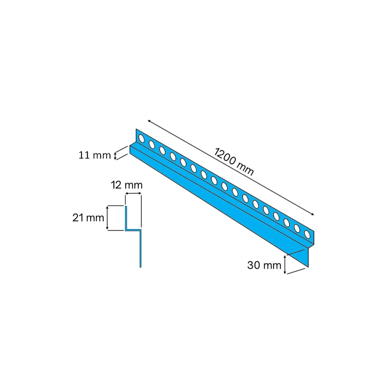 Eviso Listwa przyścienna inox lewa 120 cm_3