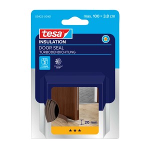 Uszczelka do drzwi Tesa, brązowa, maks. 100x3,8 cm, akcesorium do drzwi do izolacji i uszczelniania.