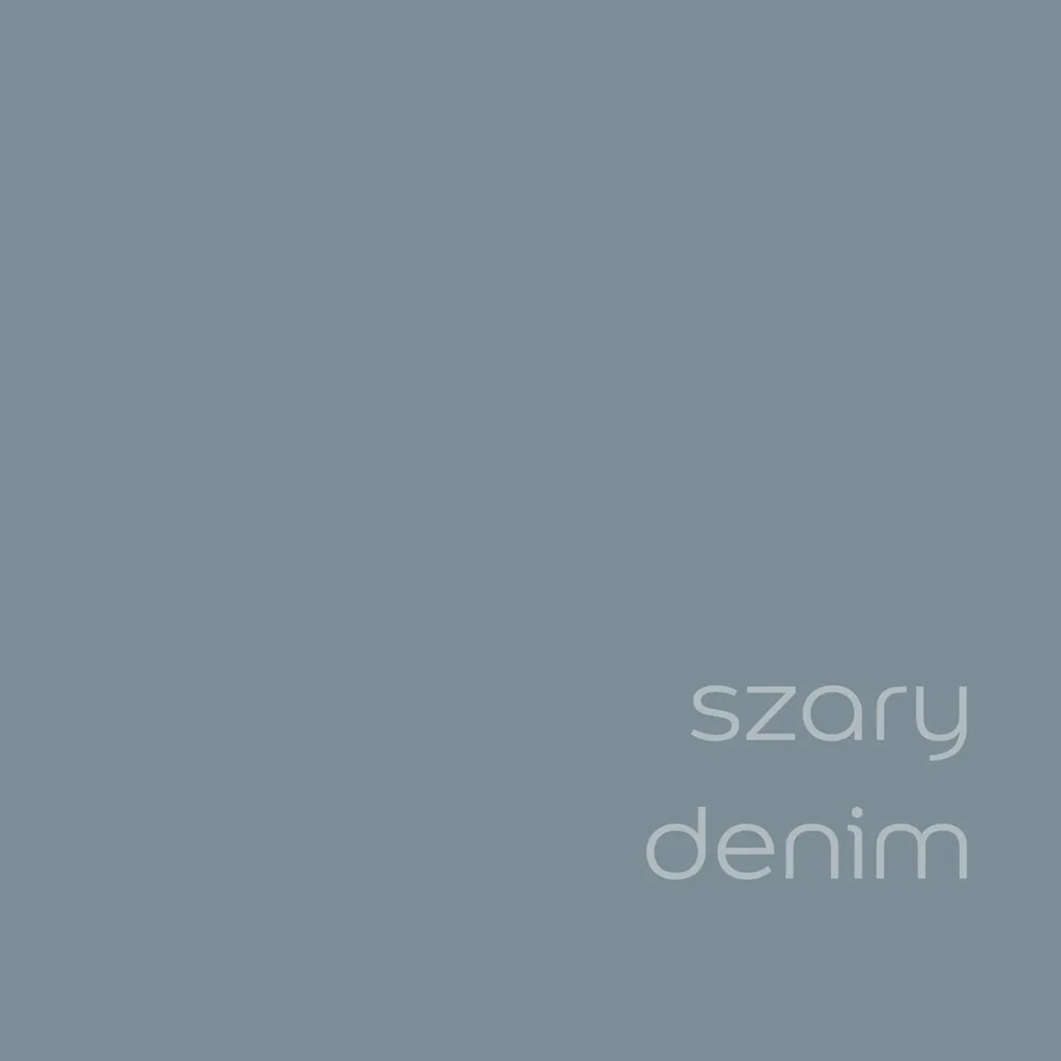 Próbka koloru: Szara farba do ścian w odcieniu dżinsu do wnętrz.