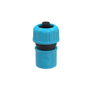 Niebieskie złącze do węża wodnego t.b.t. do węży ogrodowych.