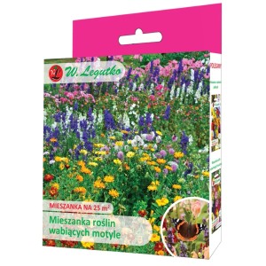 Opakowanie mieszanki nasion kwiatów wabiących motyle.