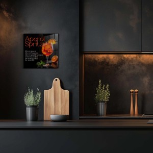 STYLER Obraz Glasspic APEROL RECIPE GL520 30 x 30 cm