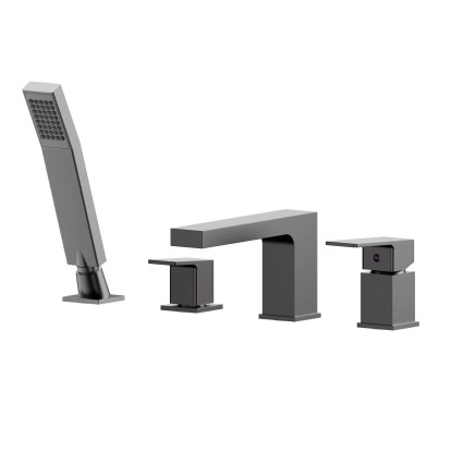 Valvex Bateria wannowa 4-otworowa  Italy gun metal