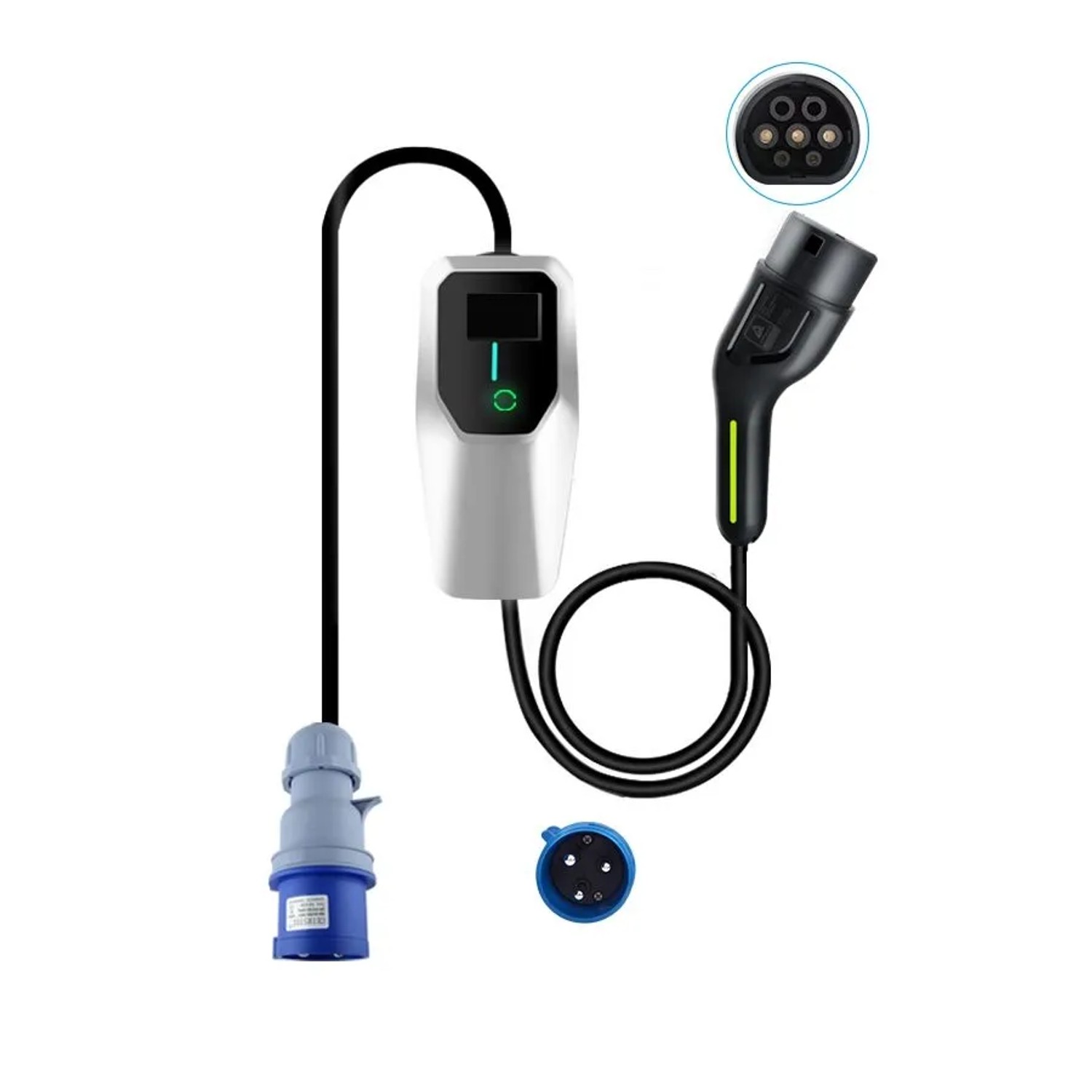 Junsun Ładowarka EV 7 kW 5 m Kabel Typ 2 1-fazowy 6-32A