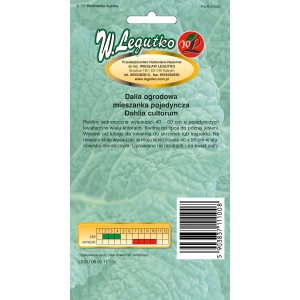 Opakowanie nasion dalii, mieszanka pojedyncza. Kwitnące letnie kwiaty na rabaty i balkony.