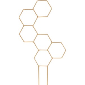 Złoty wspornik dla roślin t.b.t., sześciokątny wzór.