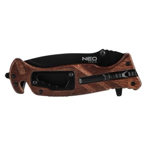 NEO TOOLS Nóż survivalowy składany 6 w 1, 22 cm