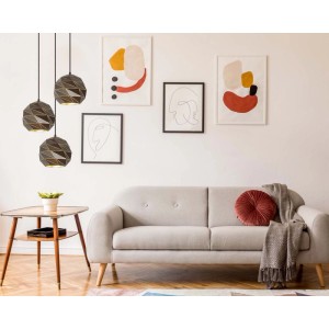 Italux Lampa wisząca PALERMO 3x40W E27 antracyt