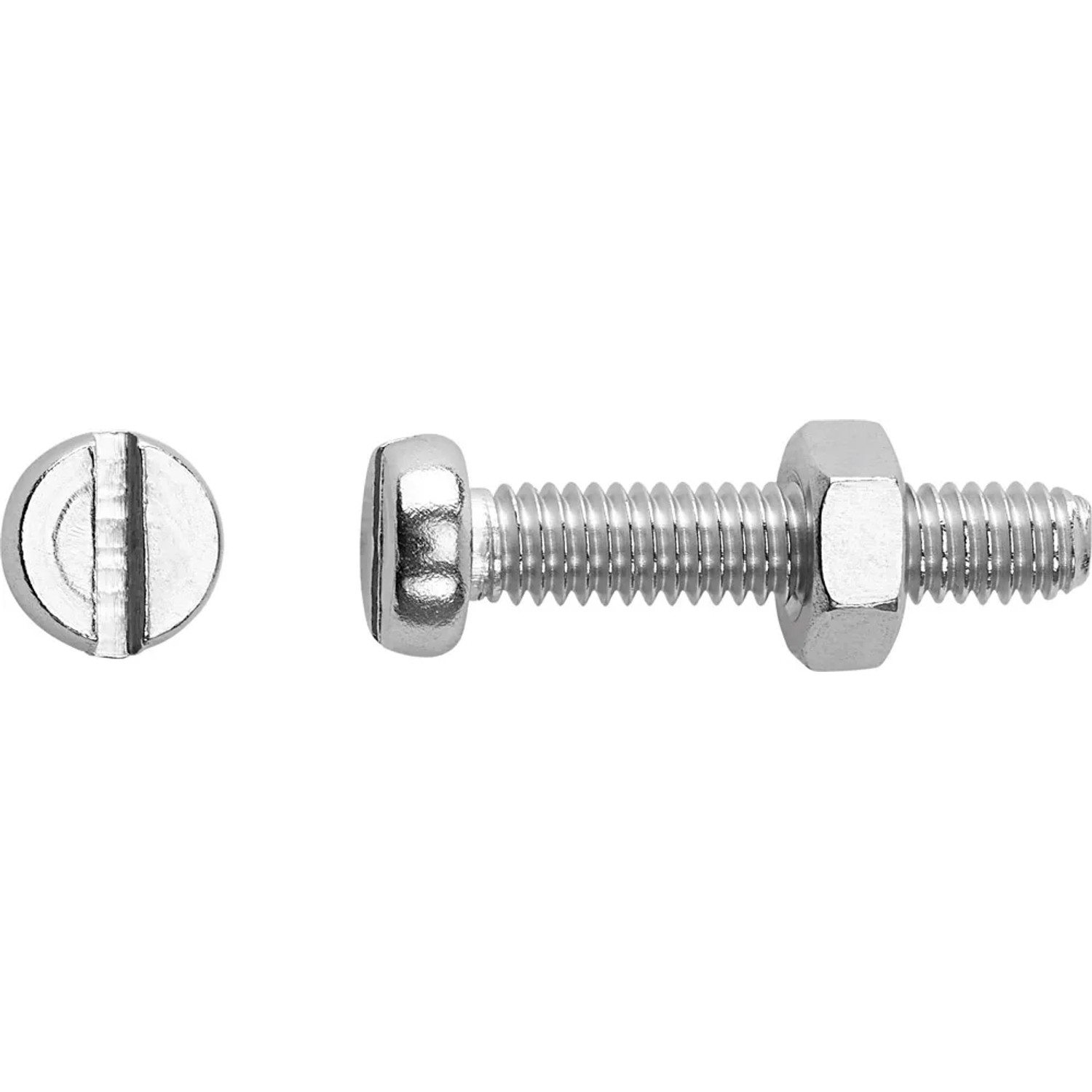 LUX-TOOLS Śruba + nakrętka z łbem walcowym nierdzewna 4x12mm 8szt.