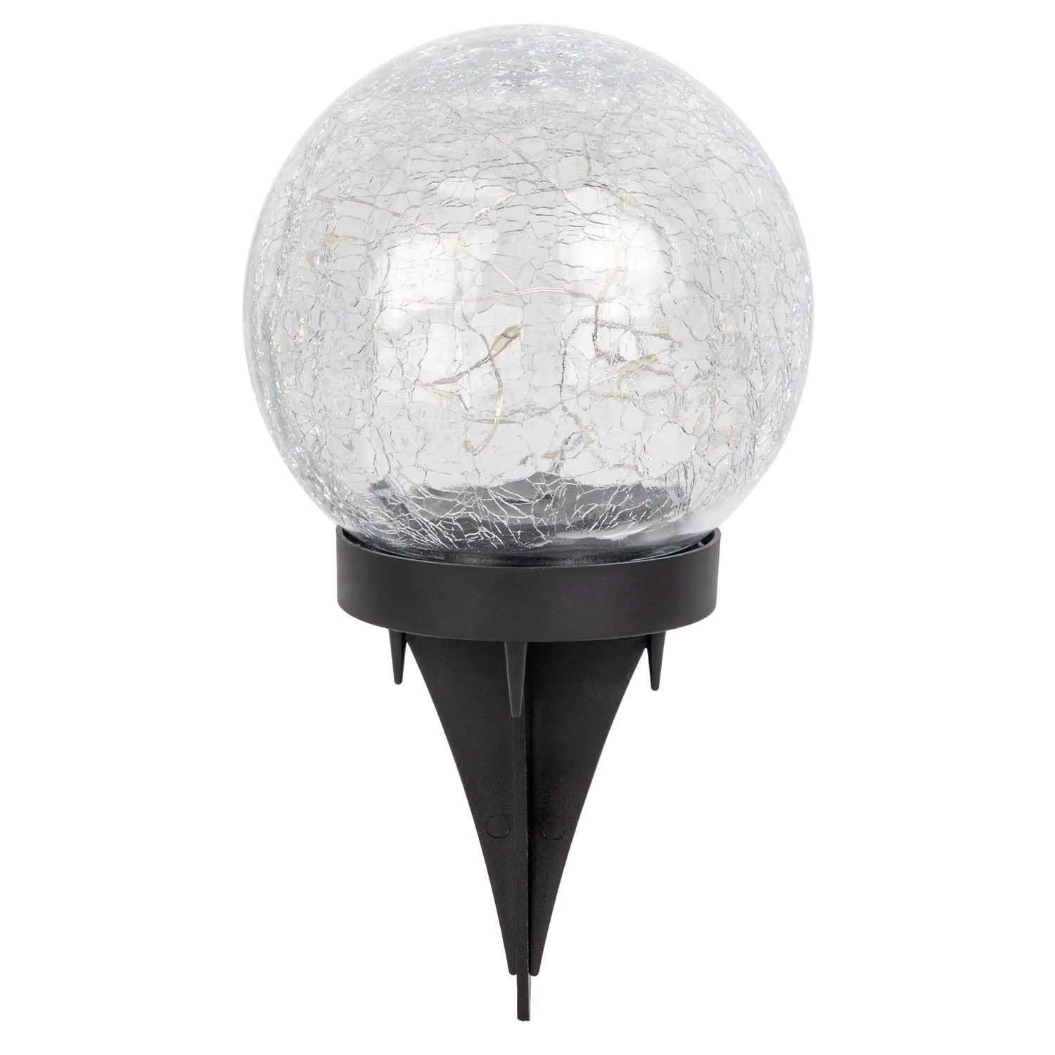 4iQ Lampa solarna RYSKA 15xLED wbijana wys. 13,2 cm czarna