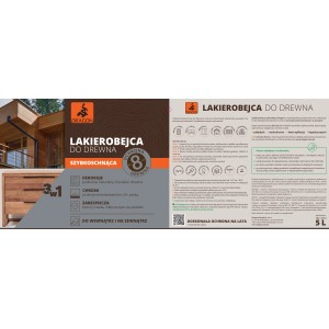 Lakierobejca do drewna t.b.t., chroni i upiększa powierzchnie drewniane wewnątrz i na zewnątrz.