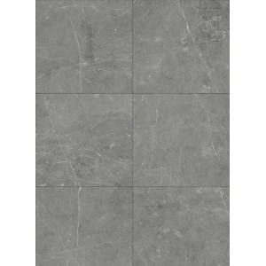 Szare panele winylowe t.b.t. z efektem marmuru do użytku wewnętrznego.