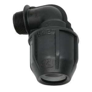 Czarny kolanko t.b.t. do podziemnych systemów nawadniania.