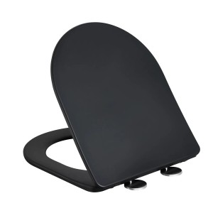 Deska sedesowa Opal Slim Czarna wolnoopadająca