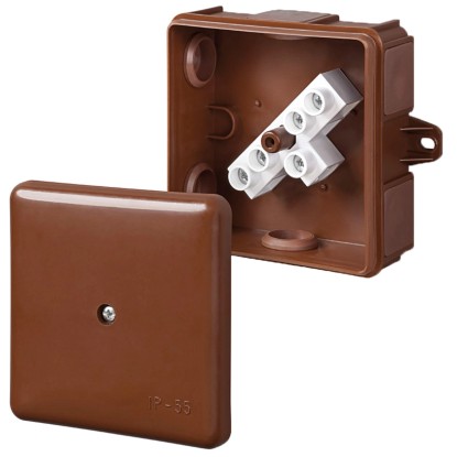Elektro-Plast Puszka IP55 natynkowa brązowa 86x86x39 mm