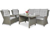 Komplet mebli jadalnianych TRIVENTO 3 DINING grey 4-częściowy