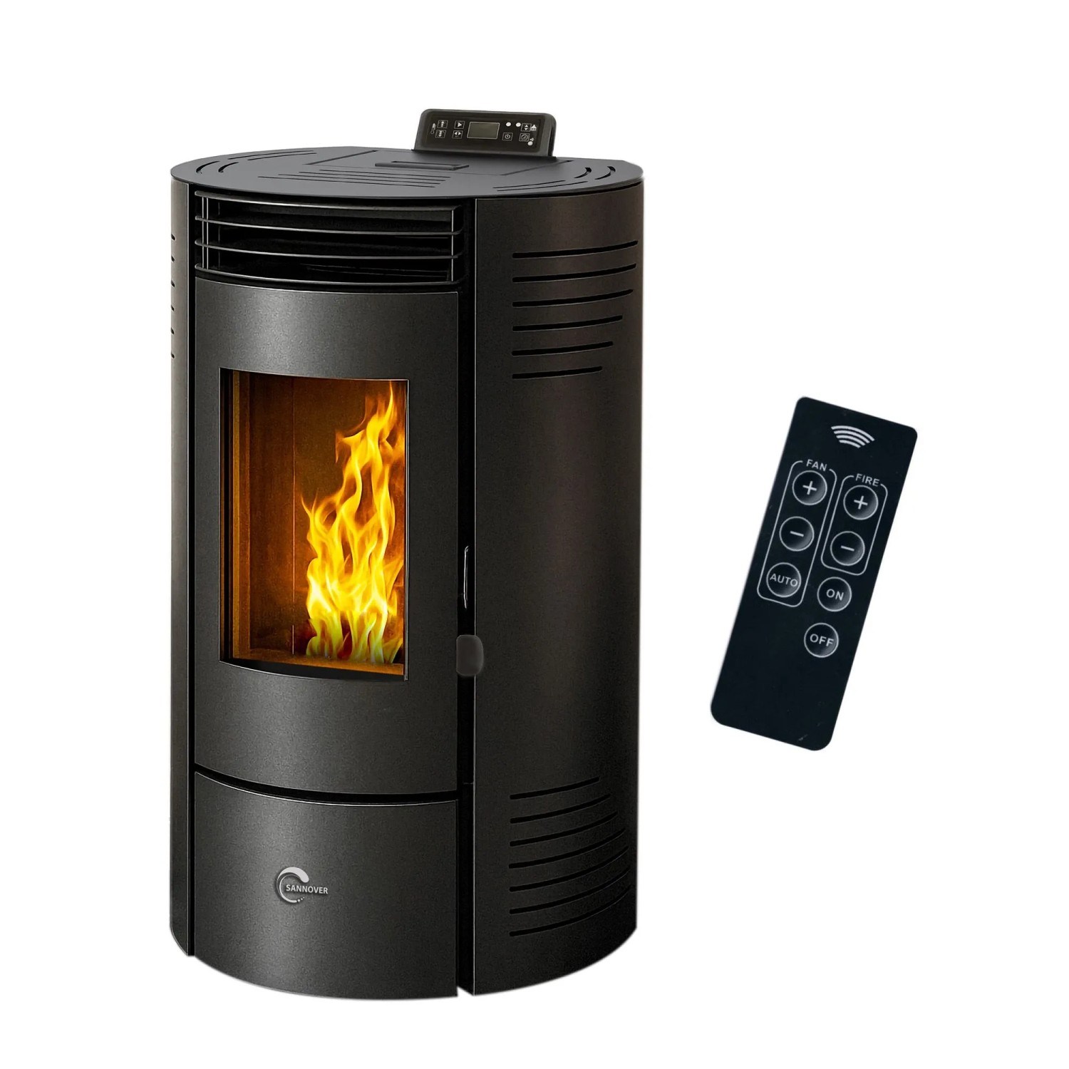 Sannover Piec na Pellet Azora 11,6 kW Czarny
