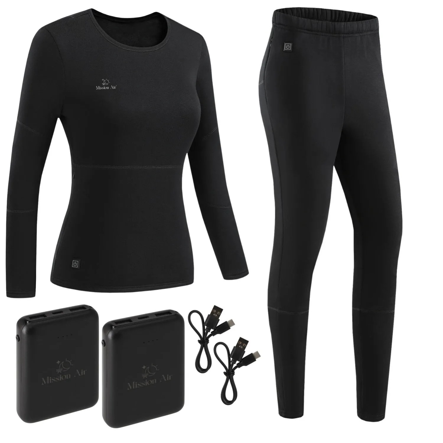Mission Air Bielizna damska podgrzewana E-UNDERWEAR WOMAN roz. L + 2 x powerbank