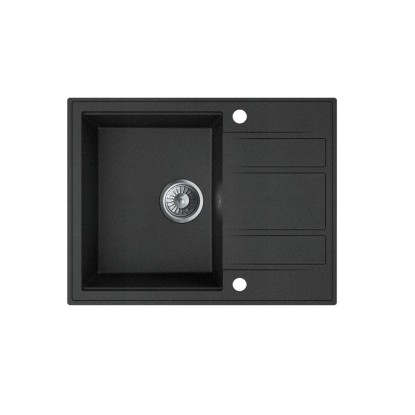 Zlewozmywak Bello 1-kom. z ociekaczem, grafit 65x50 cm