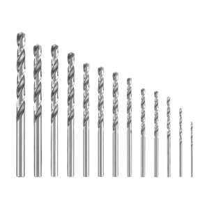 Zestaw wierteł do metalu Einhell, 13 sztuk, wiertła ze stali HSS-G w różnych rozmiarach.