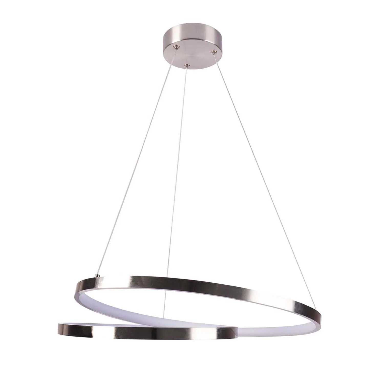 Goldlux Lampa wisząca LED ZEFIRA 40W 4000K 3700lm śr. 50 cm nikiel