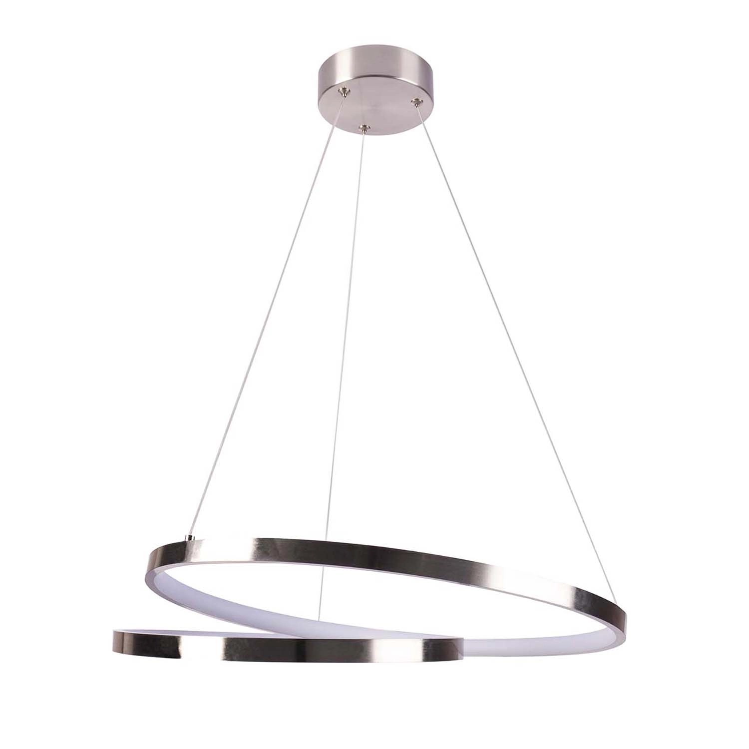 Goldlux Lampa wisząca LED ZEFIRA 40W 4000K 3700lm śr. 50 cm nikiel