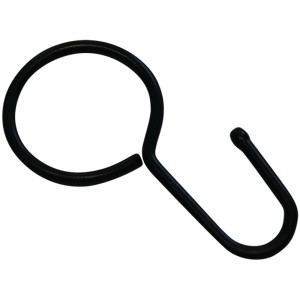 Hak do linek Gardinia, czarny mat, do zestawów linowych, widok szczegółowy.