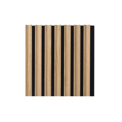 Lamele ścienne akustyczne czarny filc Złoty Dąb Rowkowane 21x285x2700 mm