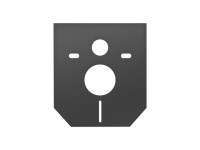 Durasan Mata izolacyjna do WC i bidetów wiszących czarna 45x39x0,5cm