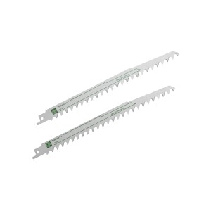 Zestaw 2 brzeszczotów LUX Comfort do piły szablastej do świeżego drewna, grube zęby.