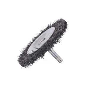 LUX Szczotka tarczowa 75 mm, gruba szczotka druciana do wiertarki do usuwania rdzy i farby.