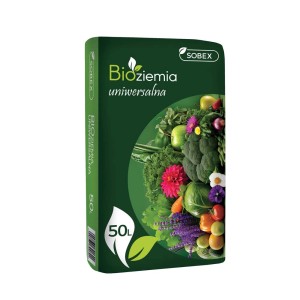 Worek ziemi uniwersalnej Bio, 50L. Odpowiednia do ogrodu i roślin doniczkowych.