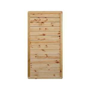 Panel ogrodzeniowy z jasnego drewna, pasujący do kategorii ogrodzeń ogrodowych.