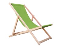 Leżak plażowy drewniany zielony