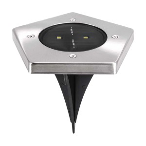 Struhm Lampa solarna wbijana w grunt GARET LED V 0,5W 5700K 2x10lm IP65 chrom