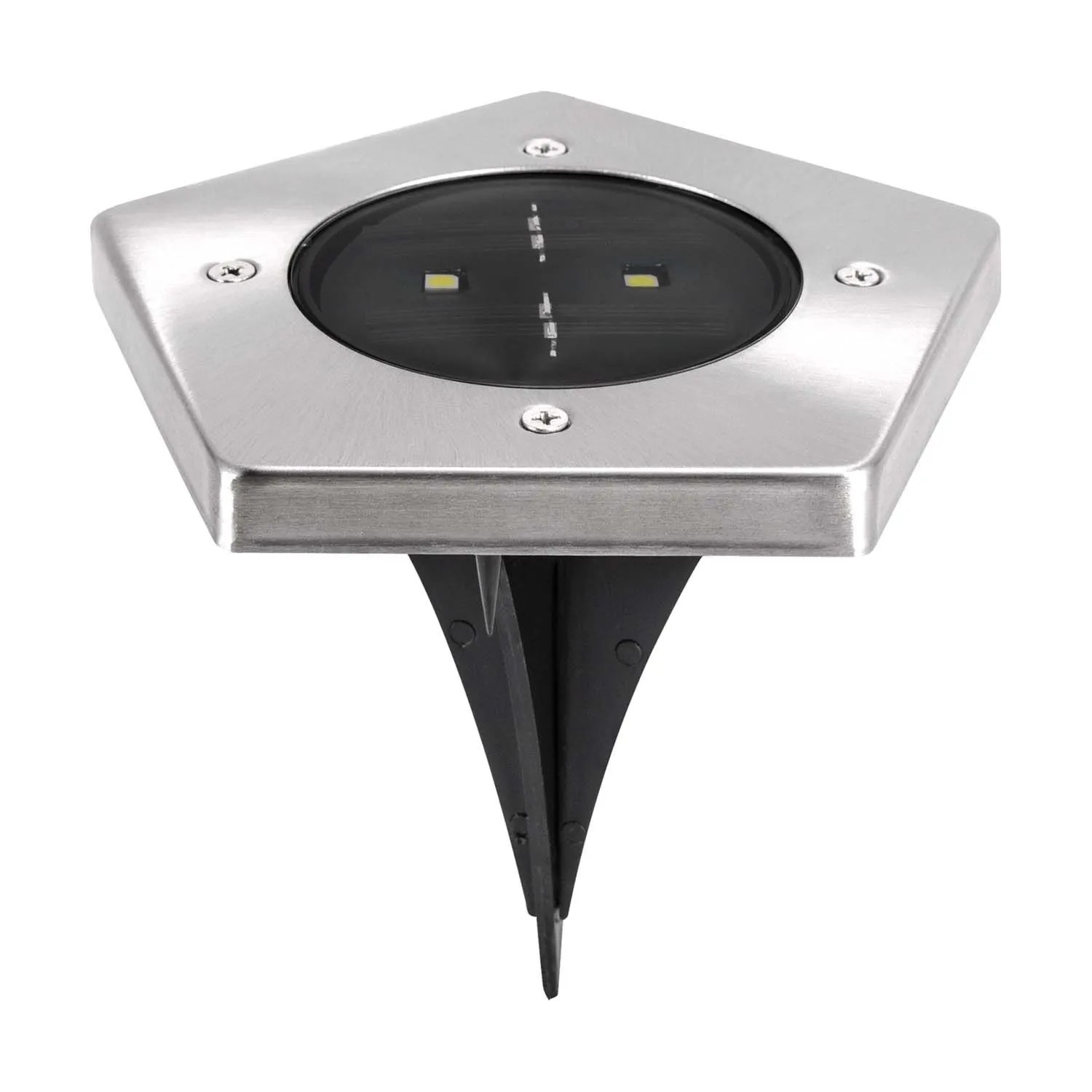 Struhm Lampa solarna wbijana w grunt GARET LED V 0,5W 5700K 2x10lm IP65 chrom