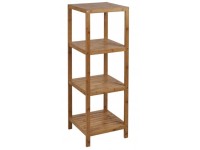 EVG Regał łazienkowy bambusowy prosty 4 półki