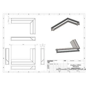 Nordflam Kratka AREO czarna prawa 58x38x9