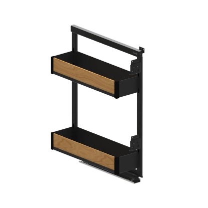 Kosz cargo boczne Puro prawe czarne / dąb mat 20 cm Rejs