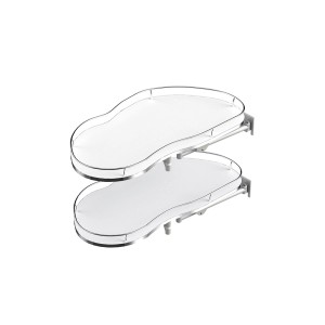 t.b.t. karuzela do szafki narożnej kuchennej z dwiema półkami, biała.