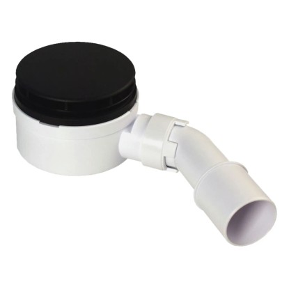 McAlpine Syfon brodzikowy niski czyszczony od góry 90 mm czarny