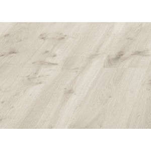 Jasne panele podłogowe laminowane t.b.t. z rysunkiem drewna.
