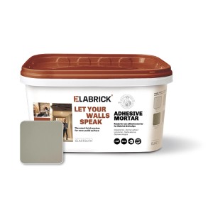 Elabrick klej do płytek elewacyjnych 5 kg, jasnoszary. Gotowa zaprawa klejowa do wnętrz i na zewnątrz.