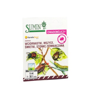 Środek owadobójczy SUMIN do zwalczania szkodników roślin.
