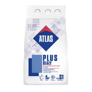 Opakowanie kleju do płytek Atlas Plus Biały.