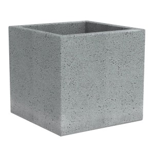 Scheurich C-Cube doniczka, 38 cm, Stony Grey, kwadratowa, z mrozoodpornego tworzywa.