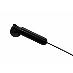 Gardinia Zestaw linek Race, 5 m, czarny mat, szczegół uchwytu.