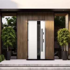 Wiśniowski Drzwi zewnętrzne Tornado Lustro pochwyt White 80L