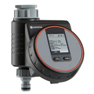 Komputer nawadniający Gardena Flex do automatycznego nawadniania roślin balkonowych.
