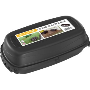 Czarne pudełko na kable do użytku na zewnątrz, ochrona przedłużacza.